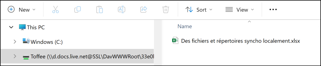 Solution synchronisation OneDrive